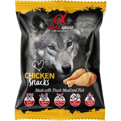 Alpha Spirit Chicken Snack kylling 60 g - naturlige bløde godbidder